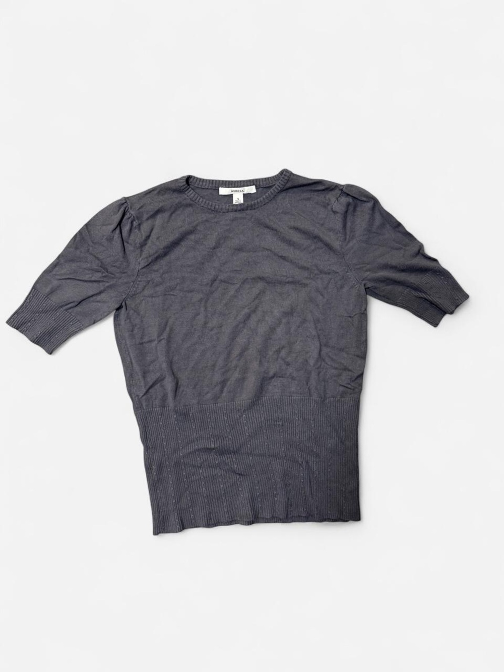 Merona Short-Sleeve Crewneck Sweater - Charcoal Gray